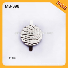 MB398 China Lieferant Schuhe geprägt Runde Form Logo für Handtaschen Metall-Logo-Platte
